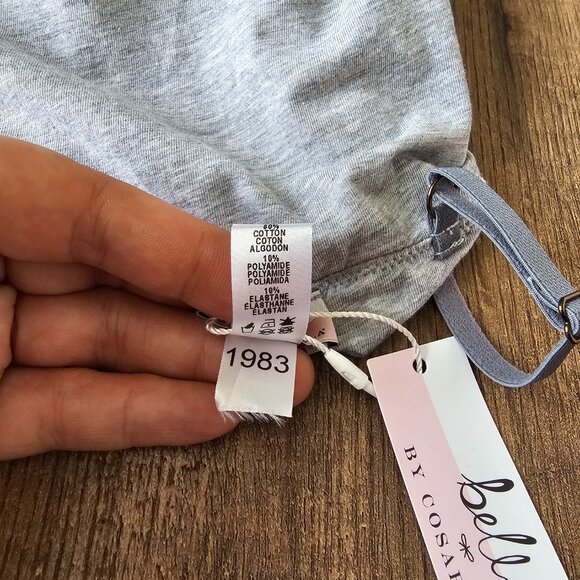 NWT!! Cosabella Avi Cotton Tween Spaghetti Strap Camisole Tank, Heather Gray - Picture 8 of 8